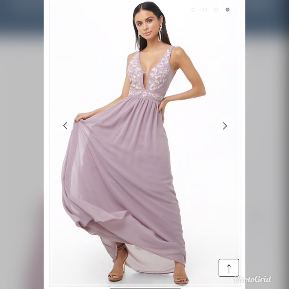 🆕 embroidered chiffon gown